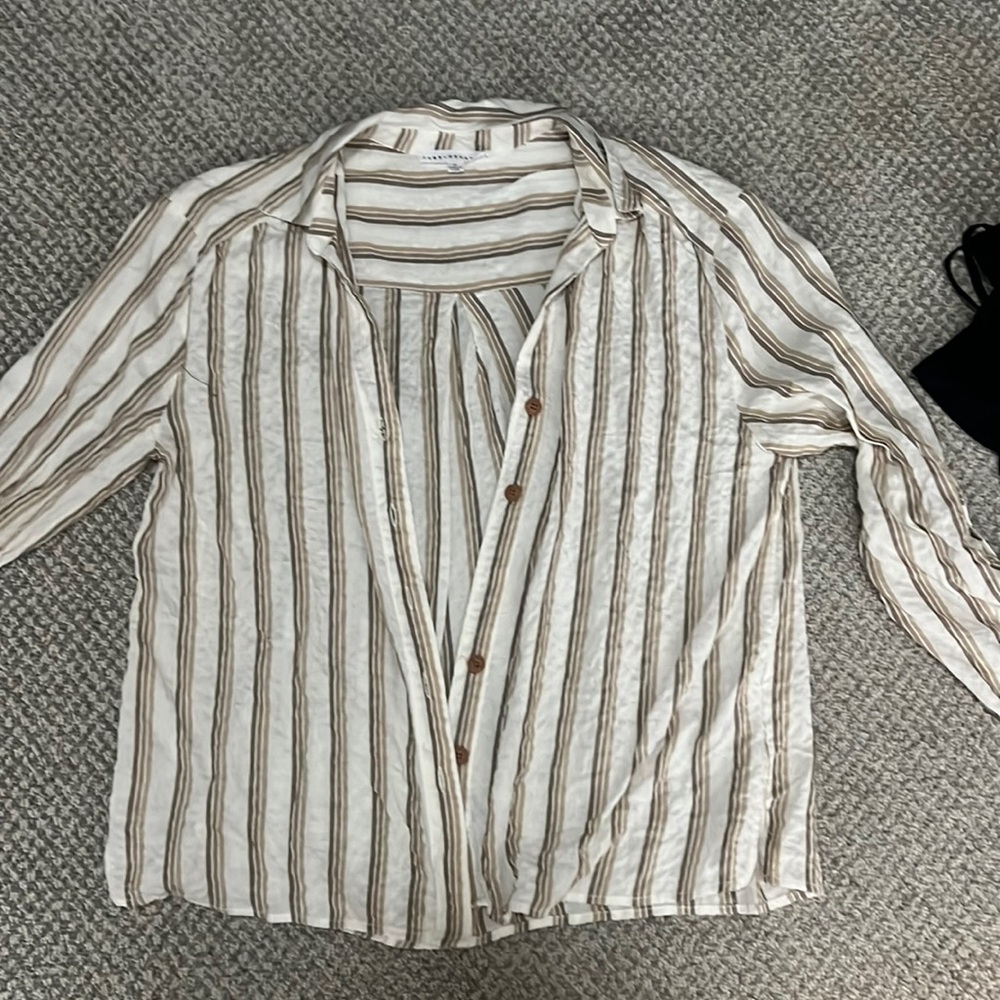 Button down striped shirt